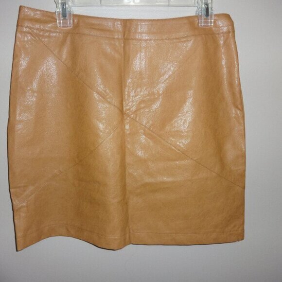 Guanny faux leather mini skirt. size XL; camel brown $14.00 - Picture 1 of 3